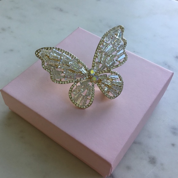 Sale $12 Firm! Butterfly Rhinestone Hairpin, barrette style - Picture 9 of 14